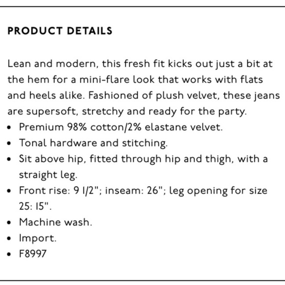 Madewell Womens Velvet Kick Out Crop Flare Burgundy Pants - Picture 2 of 7